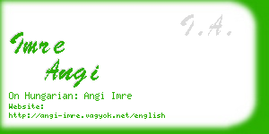 imre angi business card